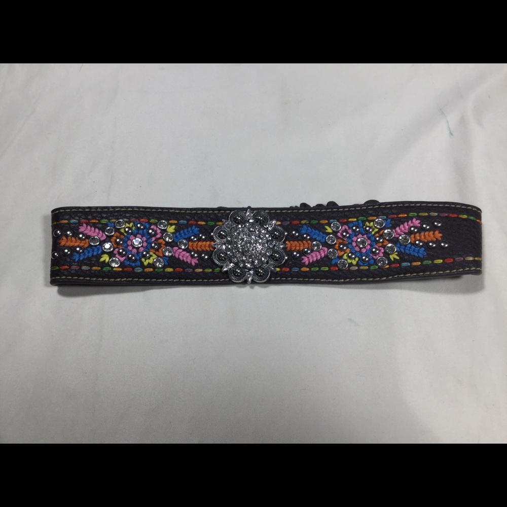 Western Rhinestone Embroidered Headband